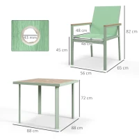 Outsunny Set de Masa de Gradina din 5 Piese cu Masa cu Blat(m-3)