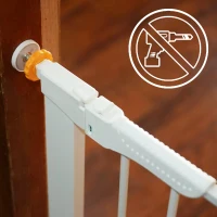 PawHut Cancelletto di Sicurezza per Cani, Fissaggio a Pressione Larghezza Regolabile 74-95cm(m-8)