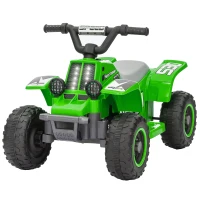 AIYAPLAY Elektrisch Quad Bike voor Kinderen, op batterijen, voor- en achteruitrijfunctie, LED-lampjes, 18-36 Maanden, Groen(m-1)