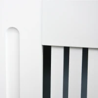 HOMCOM Painted MDF Radiator Cover Heater Cabinet Modern Slatted Home Furniture Living Room Bedroom Worktop White 82H x 78W x 19D(m-8)