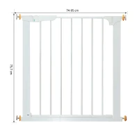 PawHut Cancelletto di Sicurezza per Cani, Fissaggio a Pressione Larghezza Regolabile 74-95cm(m-3)