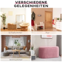 HOMCOM Zitbank gestoffeerde bank met opbergruimte(m-7)