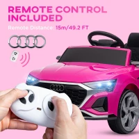 AIYAPLAY Audi Q8 e-tron Sportback Licensed 12V Ride on Car w/ Remote, 4 Spring Suspension Wheels, Headlights, Music, Horn - Pink(m-5)