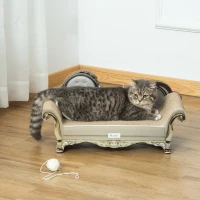 PawHut Cat Furniture, with Scratching Pad & Catnip - Brown(m-7)