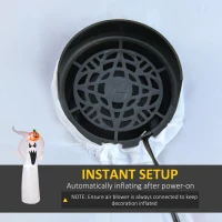 HOMCOM 6FT 1.8m LED Halloween Inflatable Decoration Floating Ghost & Pumpkin Party Outdoors Yard Lawn(m-6)