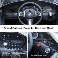 HOMCOM Kids Electric Ride On Car 6V Licensed BMW 6GT W/ Remote-Black(m-4)