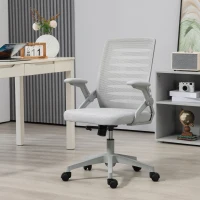 Vinsetto 44-53.5cm Adjustable Height Work Chair, with Mesh Back - Grey(m-10)