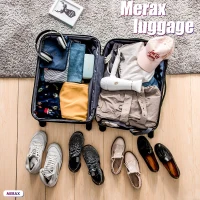 28" 4-Wheel ABS Hard Shell Travel Trolley Suitcase with Telescoping Handle, Luggage with Combination Lock, 52L × 32W × 78H cm, Red(m-2)