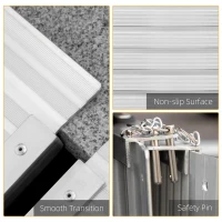 HOMCOM 2ft Folding Aluminum Wheelchair Ramp Scooter Portable Mobility Assist Suitcase Access Aid Disabled(m-5)