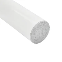 Tavolino da caffè irregolare a forma di osso, piano in MDF e gambe in PVC, con base in feltro, Bianco(m-8)