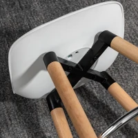 Homcom Set 2 Scaune Bar – Alb, Spatar & Perna pentru Confort(m-8)