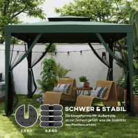 Outsunny 4 x 2,2 kg standvoet voor paviljoen tent gewicht basis zwart Ø20 x 4,5 cm(m-5)