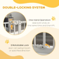 PawHut Metal 74-94cm Wide Adjustable Dog Gate White(m-4)