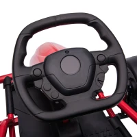 HOMCOM 24V Electric Go Kart for Kids, Drift Ride-On Racing Go Kart with 2 Speeds, for Boys Girls Aged 8-12 Years Old, Red(m-8)