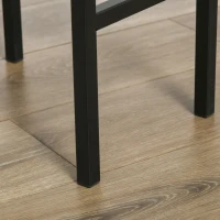 HOMCOM Industrial Bar Stools, Set of 2 Kitchen Breakfast Bar Chairs with Footrest, Counter Height Island Stools for Dining Area, Home Pub, Rustic Brown(m-8)