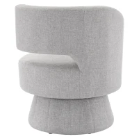 Chaise pivotante confortable avec rotation à 360 degrés, Gris(m-11)