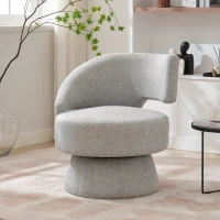 Bequemer Drehstuhl mit 360-Grad-Rotation, Grau(m-1)