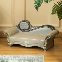 PawHut Cat Furniture, with Scratching Pad & Catnip - Brown(m-10)