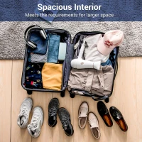 28" 4-Wheel ABS Hard Shell Travel Trolley Suitcase with Adjustable Handle, Luggage with Secure Lock, 52L × 32W × 78H cm, Deep Blue(m-4)