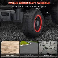 AIYAPLAY 6V Electric Quad Bike for Kids, Ride On ATV w/ Forward/Reverse, Headlights, for Ages 18-36 Months, Black(m-6)