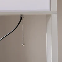 HOMCOM 156cm Floor Lamp Shelving Unit - White(m-8)