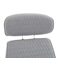 Fauteuil relax réglable gris avec repose-pieds, appuie-tête réglable en hauteur, Gris(m-7)