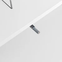 Weißer Hochglanz-Couchtisch mit 4 Glaseinsätzen, 2 Schubladen und 2 offenen Fächern, Weiß(m-6)