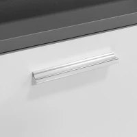 Garderoben Set mit Spiegel, 2 Wandpaneelen, Regalwand und Schuhschrank für kleine Räume, Weiß+Grau(m-8)