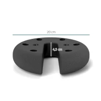 Outsunny 4 x 2,2 kg standvoet voor paviljoen tent gewicht basis zwart Ø20 x 4,5 cm(m-3)