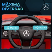 AIYAPLAY Carro Elétrico para Crianças Carro Mercedes-Benz AMG GTR com Bateria 12V Faróis  Buzina e Música 108x67x46 cm Vermelho(m-6)