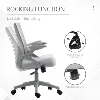 Vinsetto 44-53.5cm Adjustable Height Work Chair, with Mesh Back - Grey(m-7)