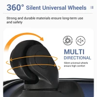 24" 4-Wheel ABS Hard Shell Travel Trolley Suitcase with Extendable Function, Luggage with Secure Lock, 45L × 28W × 69H cm, Deep Blue(m-8)