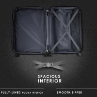 24" 4-Wheel ABS Hard Shell Travel Trolley Suitcase with Silent Wheels, Luggage with Combination Lock, 45L × 28W × 69H cm, Orange(m-6)