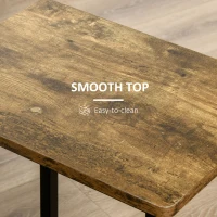 HOMCOM Industrial Bar Stools, Set of 2 Kitchen Breakfast Bar Chairs with Footrest, Counter Height Island Stools for Dining Area, Home Pub, Rustic Brown(m-5)