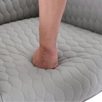 Fauteuil relax réglable gris avec repose-pieds, appuie-tête réglable en hauteur, Gris(m-9)