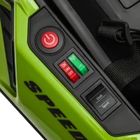 HOMCOM 24V Electric Go Kart for Kids with Adjustable Seat for 6-12 Years, Green(m-9)