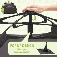 PawHut Foldable Dog Cat Tent with Waterproof Oxford, Carry Bag for Extra Large Dog, Green(m-5)
