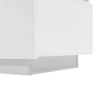 Élégant meuble TV en laqué brillant avec éclairage LED 16 couleurs,Blanc(m-10)