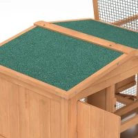Pawhut Wooden Rabbit Hutch Guinea Pig hutch House 2 Tier with Rabbit Run for Outdoor Garden Backyard, 85 x 24 x 57cm(m-8)