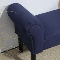 HOMCOM Tapicerowana Ławka do Sypialni i Przedpokoju, do 130 kg, 102 x 36 x 51 cm, Niebieska(m-9)