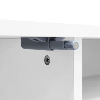 Weißer Rattan-TV-Ständer, geeignet für 90-Zoll-Fernseher, robuste Konstruktion, Weiß(m-7)