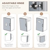 HOMCOM Freestanding Kitchen Cupboard, 4-Door Storage Cabinet Organizer with Adjustable Shelves Grey(m-8)