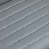 HOMCOM Draaistoel, in hoogte verstelbaar 43-55 cm, tot 120 kg, in lederlook, Lichtgrijs(m-8)