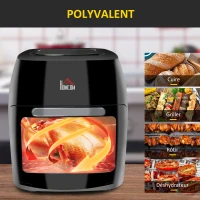 HOMCOM Friteuse à air 1800W 11L - Air Fryer, friteuse sans huile mini four multifonction déshydrateur 8 programmes(m-5)