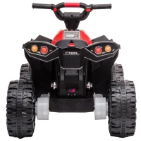 HOMCOM Elektro-Kinderquad, LED-Scheinwerfer, MP3-Player, Stoßdämpfer, ergonomischer Sitz, Rot+Schwarz(m-14)