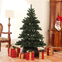 HOMCOM Choinka, jodła normandzka, realistyczna, szeroka i bujna, 150 x Ø100 cm, Zielona(m-2)