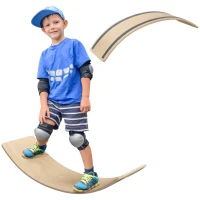 AIYAPLAY Wooden Balance Board for Children 3-8 Years Old, Natural(m-1)