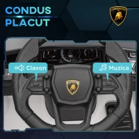 AIYAPLAY Mașinuță Electrică pentru Copii 3-5 Ani cu Uși Tip Fluture, 2 Motoare, Telecomandă, Faruri, 105x60x40 cm, Alb(m-7)