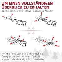 HOMCOM Choinka, jodła normandzka, realistyczna, szeroka i bujna, 150 x Ø100 cm, Zielona(m-8)