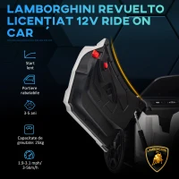 AIYAPLAY Mașinuță Electrică pentru Copii 3-5 Ani cu Uși Tip Fluture, 2 Motoare, Telecomandă, Faruri, 105x60x40 cm, Alb(m-4)